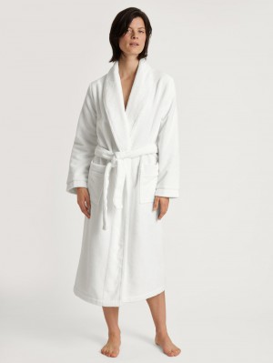 Bathrobes Calida Cosy Shower Bathrobe Mujer Blancos | 9406XZUJC
