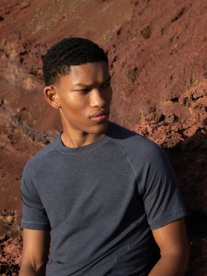 Deepsleepwear Calida Dsw Warming Shirt Short Sleeve Hombre Anthrazit | 7025DFLGM