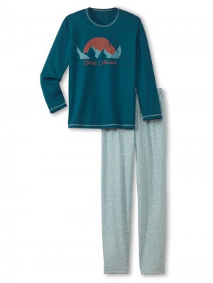 Pyjama Calida Boys Climbing Pyjama Niños Azules | 3215DMSIF