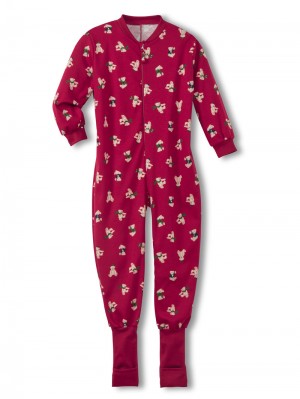 Pyjama Calida Family & Friends Jumpsuit Niños Rojos | 1894RIVCU
