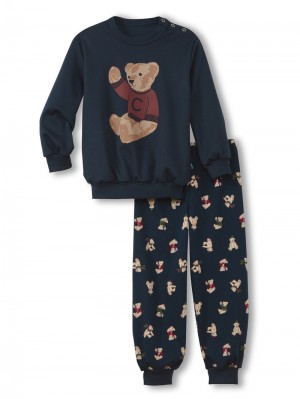 Pyjama Calida Family & Friends Pyjama With Cuff Niños Azules | 2537YIULE