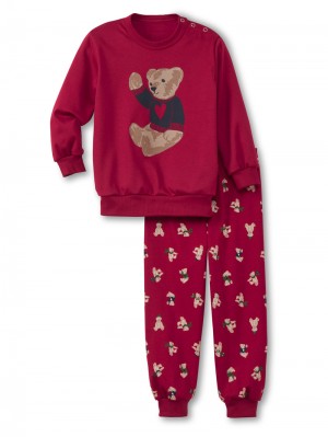 Pyjama Calida Family & Friends Pyjama With Cuff Niños Rojos | 1263ZTSEI