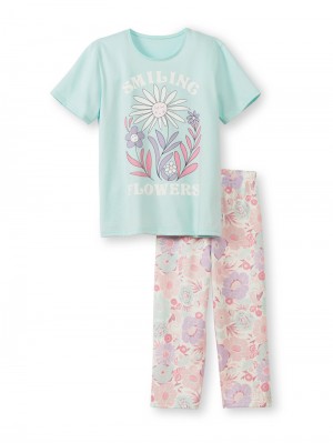 Pyjama Calida Kids Flowers 3/4 Pyjama Niños Azules | 7146ETSOR