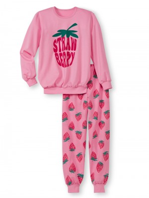 Pyjama Calida Kids Strawberry Pyjama With Cuff Niños Rosas | 6429FLVTC