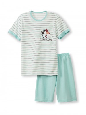 Pyjama Calida Kids Surf Short Pyjama Niños Azules | 8461LUFCE