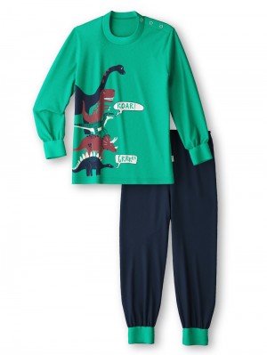 Pyjama Calida Toddlers Dino Pyjama With Cuff Niños Verdes | 2936MUXOK
