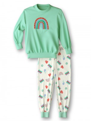 Pyjama Calida Toddlers Doodle Pyjama With Cuff Niños Verdes | 6831OFDHR