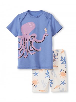 Pyjama Calida Toddlers Sea Short Pyjama Niños Persian Jewel | 3792SVRUX