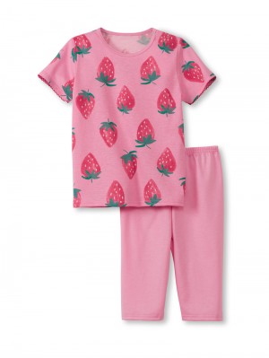 Pyjama Calida Toddlers Strawberry 3/4 Pyjama Niños Rosas | 6409AYSPU