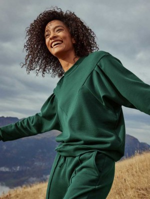 Ropa De Casa Calida 100% Nature Relax Sweatshirt, Cradle To Cradle Certified® Mujer Verdes | 6508QKYOG