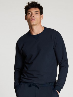 Ropa De Casa Calida Circular Lounge Sweatshirt, Cradle To Cradle Certified® Hombre Azules | 5149FEBCN
