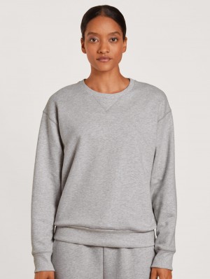 Ropa De Casa Calida Circular Lounge Sweatshirt, Cradle To Cradle Certified® Mujer Grises | 1938KWYNM