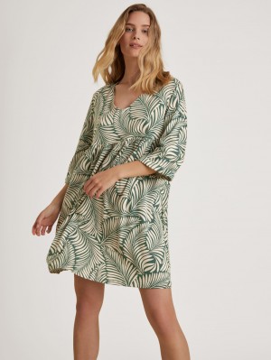 Ropa De Casa Calida Favourites Healing Sleepshirt, Length 90cm Mujer Quill Crème | 7056FZJKU