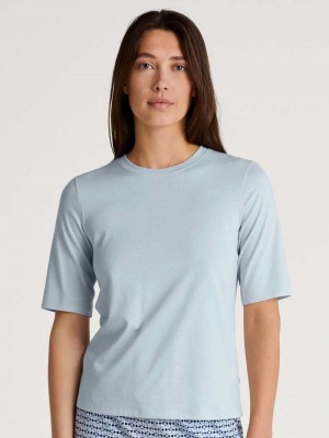 Ropa De Casa Calida Favourites Joy Shirt Short Sleeve Mujer Arctic Ice | 5697MXRDK