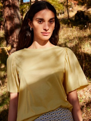 Ropa De Casa Calida Favourites Joy Shirt Short Sleeve Mujer Straw | 1089YLDSF