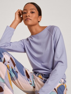 Ropa De Casa Calida Favourites Lavender Shirt Long-sleeve Mujer Lavanda | 8203CYSAO