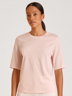Ropa De Casa Calida Favourites Lavender Shirt Short Sleeve Mujer Pearl Blush | 3590WBOTV