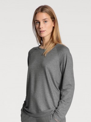 Ropa De Casa Calida Favourites Lounge Shirt Long Sleeve, French Terry Mujer Grises | 2109HBVOX