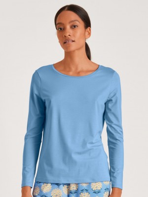 Ropa De Casa Calida Favourites Paisley Shirt Long Sleeve Mujer Azules | 4098RPGLF