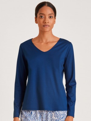 Ropa De Casa Calida Favourites Paisley Shirt Long Sleeve Mujer Azules | 8692CZQTL