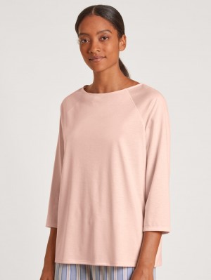 Ropa De Casa Calida Favourites Rosy Shirt 3/4 Sleeve Mujer Pearl Blush | 3910VFUTR