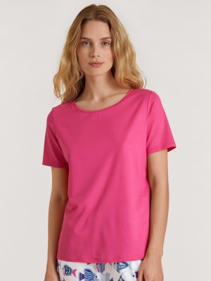 Ropa De Casa Calida Favourites Serenity Shirt Short-sleeve Mujer Rosas | 1950UPZHD