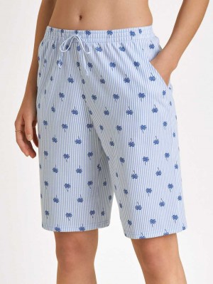 Ropa De Casa Calida Favourites Serenity Bermudas Mujer Azules | 9625YFXIO