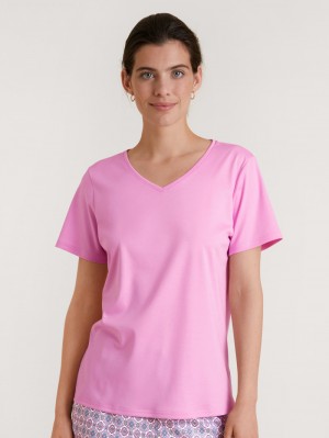 Ropa De Casa Calida Favourites Space Shirt Short Sleeve Mujer Rosas | 8426RJTIW
