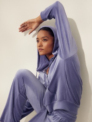 Ropa De Casa Calida Lounge Lavender Jacket Mujer Morados | 5701OMXHC