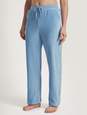 Ropa De Casa Calida Lounge Velours Velour Pants Mujer Endless Sky | 4397YLMEG