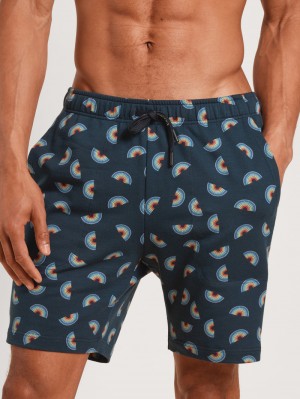 Ropa De Casa Calida Love Capsule Shorts Hombre Azules | 9314XSDEO