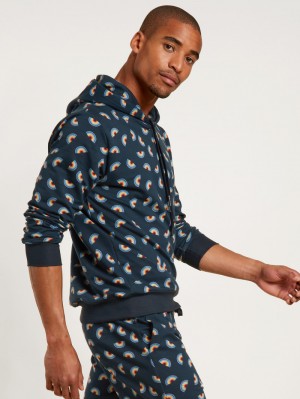 Ropa De Casa Calida Love Capsule Sweater Long-sleeve Hombre Azules | 4251PUZCL