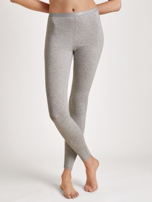 Ropa De Casa Calida Natural Comfort Leggings Mujer Grises | 5237JMDNO
