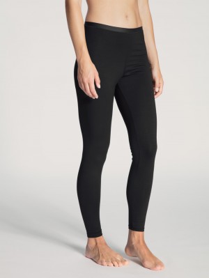 Ropa De Casa Calida Natural Comfort Leggings Mujer Schwarz | 3096QTIAN