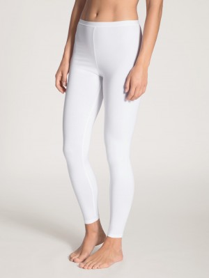 Ropa De Casa Calida Natural Comfort Leggings Mujer Weiss | 9328XVZAD
