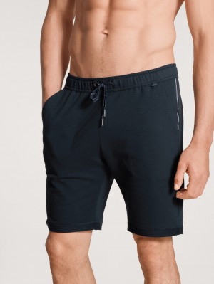 Ropa De Casa Calida Remix Basic Lounge Bermudas Hombre Azules | 8629JHVRK