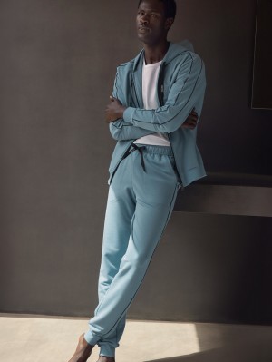 Ropa De Casa Calida Rmx Lounge Leisure Sweatpants Hombre Azules | 0145EADVY