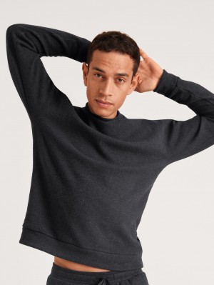 Ropa De Casa Calida Rmx Lounge Time Off Sweatshirt Hombre Anthrazit Melé | 9450GVKSJ