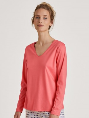 Ropa De Casa Calida Special Shirt Long Sleeve Mujer Rosas | 5283ONGDL