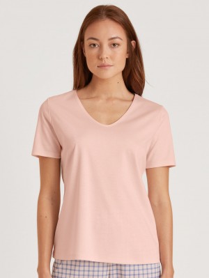 Ropa De Casa Calida Special Shirt Short Sleeve Mujer Pearl Blush | 3086RWJAU