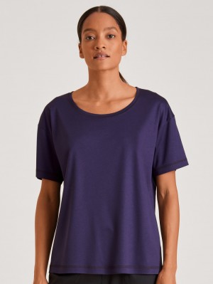 Ropa De Dormir Calida 100% Nature Dreams Shirt Short Sleeve, Cradle To Cradle Certified® Mujer Morados | 4821WUAEF