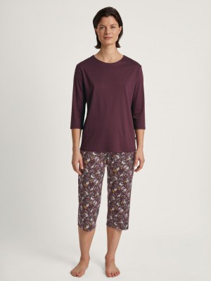 Ropa De Dormir Calida African Dreams 3/4 Pyjama Mujer Azul Rey Rojos | 6804GNTWR