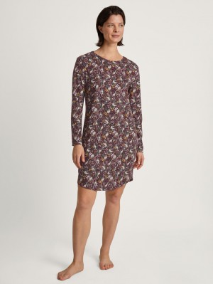 Ropa De Dormir Calida African Dreams Long-sleeved Nightdress, Length 100 Cm Mujer Azul Rey Rojos | 6329MFGUX