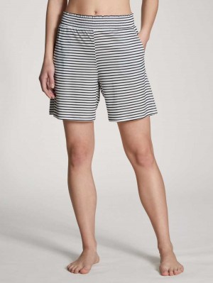 Ropa De Dormir Calida Circular Sleep Shorts Mujer Azules Azules | 3679FTWLK
