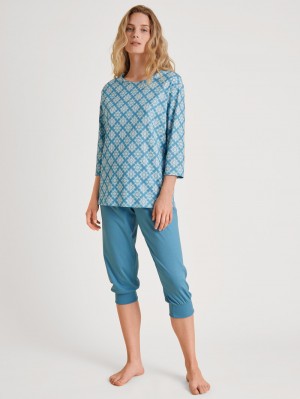 Ropa De Dormir Calida Daylight Dreams 3/4 Pyjama Mujer Azules | 1356HKQET