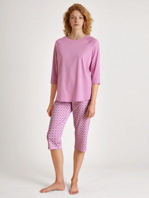Ropa De Dormir Calida Daylight Dreams 3/4 Pyjama Mujer Rosas | 9465ZIYHN