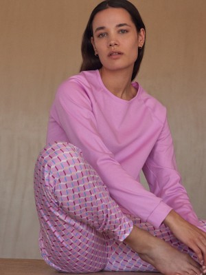 Ropa De Dormir Calida Daylight Dreams Cuffed Pyjamas Mujer Rosas | 9085DPCRU