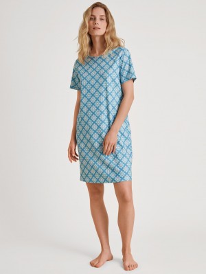 Ropa De Dormir Calida Daylight Dreams Sleepshirt, Length 95cm Mujer Azules | 5729PNBHV