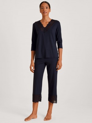 Ropa De Dormir Calida Elegant Dreams 7/8 Pyjama Mujer Azules Azules | 6935AONGP