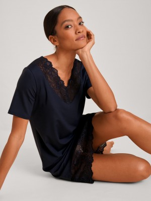 Ropa De Dormir Calida Elegant Dreams Nightdress Mujer Azules Azules | 7523NKAYX